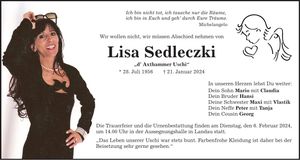 Traueranzeige Lisa Sedleczki