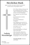 Traueranzeige Ludwig Wieselsberger