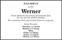 Traueranzeige Werner 