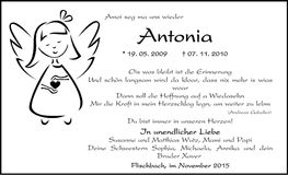 Traueranzeige Antonia Wutz