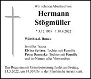 Traueranzeige Hermann Stögmüller