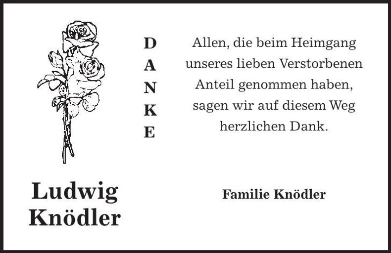 Traueranzeige Ludwig Knödler