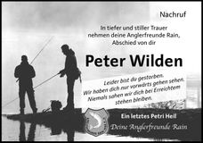 Traueranzeige Peter Wilden