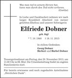 Traueranzeige Elfriede Dobner