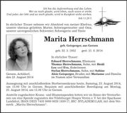 Traueranzeige Marita Herrschmann