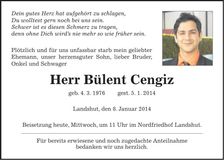 Traueranzeige Bülent Cengiz