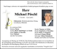 Traueranzeige Michael Pöschl