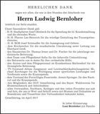 Traueranzeige Ludwig Bernloher