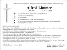 Traueranzeige Alfred Limmer