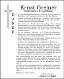 Traueranzeige Ernst Greiner