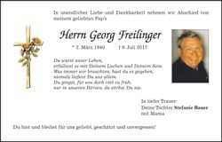 Traueranzeige Georg Freilinger