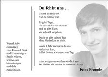 Traueranzeige Hannes 