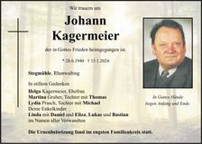 Traueranzeige Johann Kagermeier
