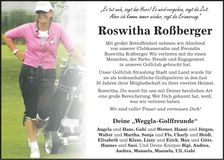Traueranzeige Roswitha Roßberger