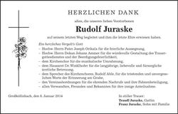 Traueranzeige Rudolf Juraske