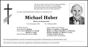 Traueranzeige Michael Huber