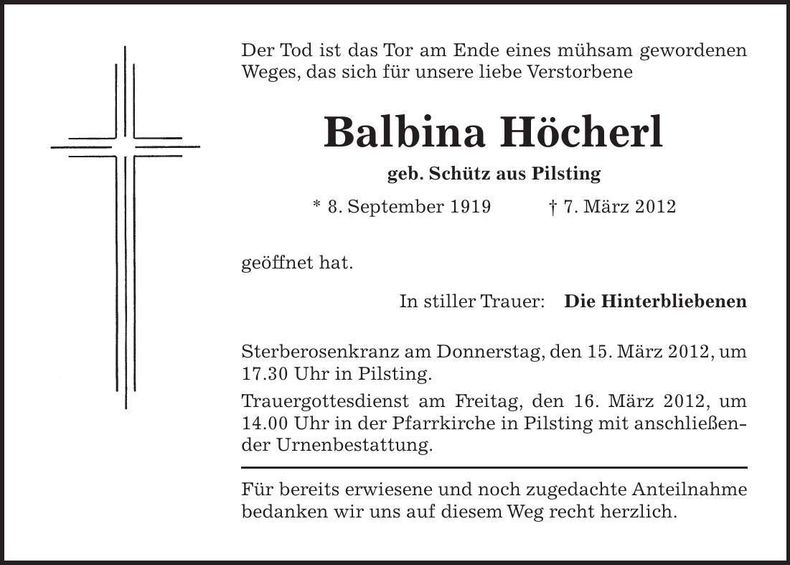 Traueranzeige  