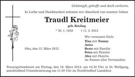 Traueranzeige  