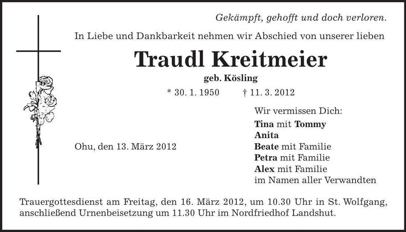 Traueranzeige  