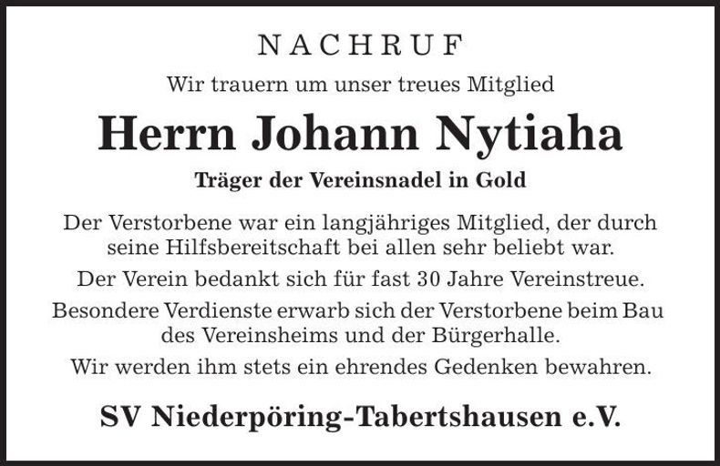 Traueranzeige  