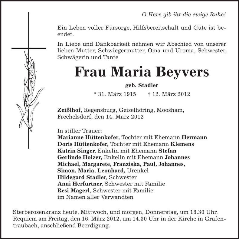 Traueranzeige  