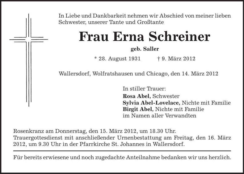 Traueranzeige  