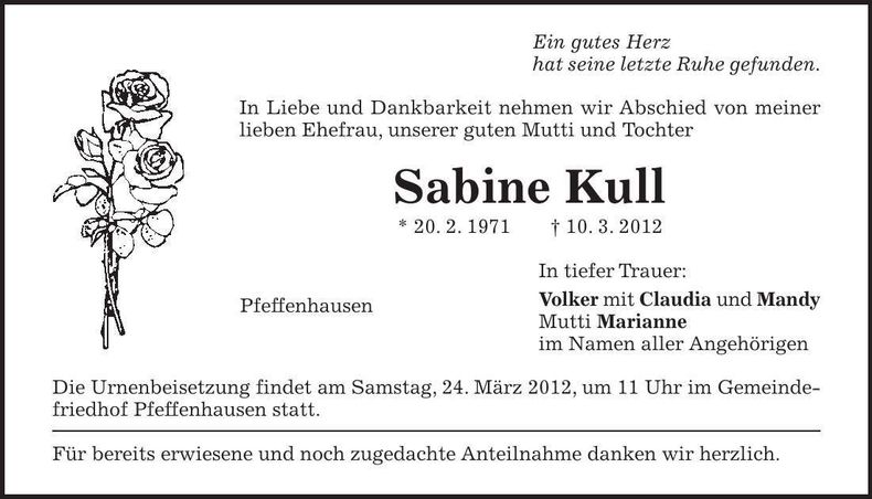 Traueranzeige  