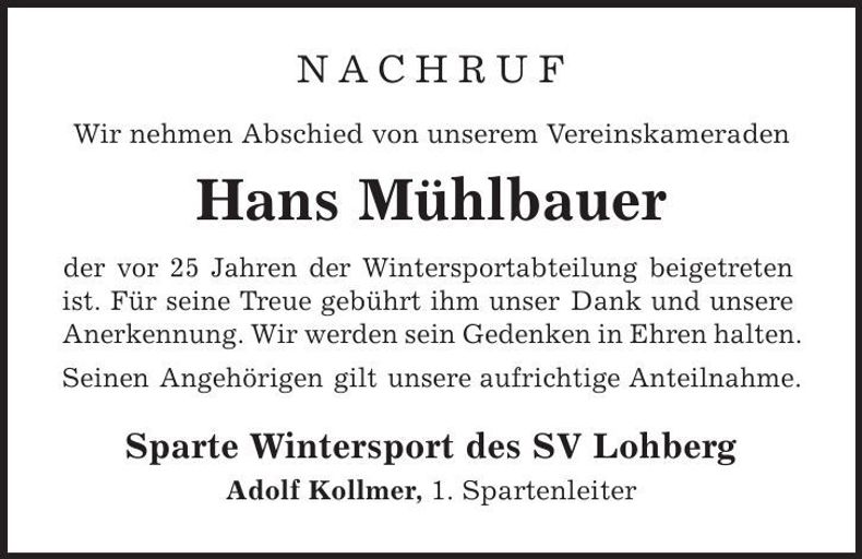 Traueranzeige  