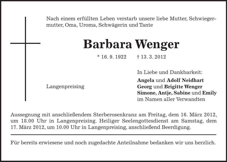 Traueranzeige  