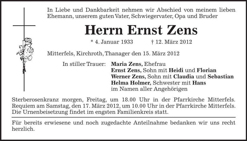 Traueranzeige  