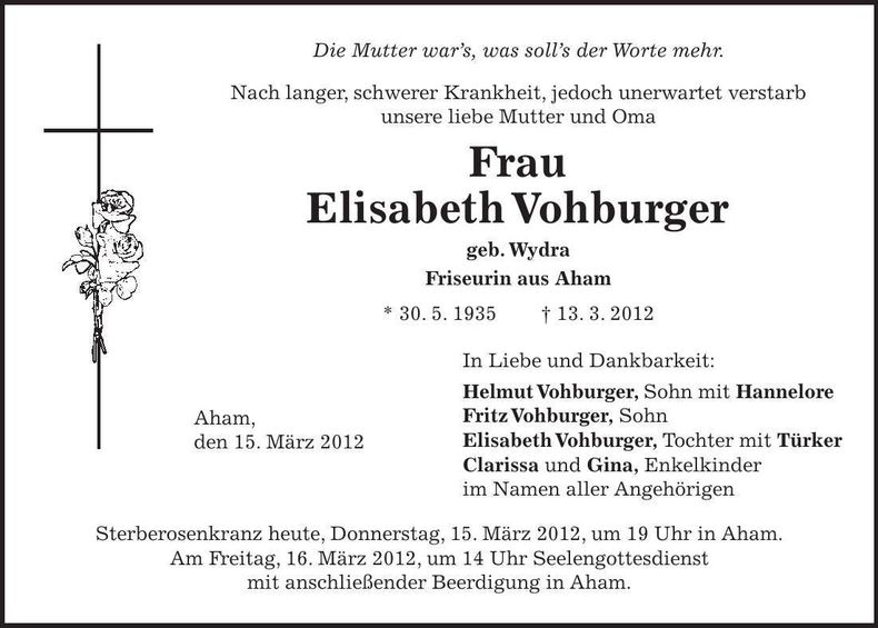 Traueranzeige  