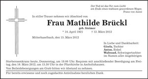 Traueranzeige  