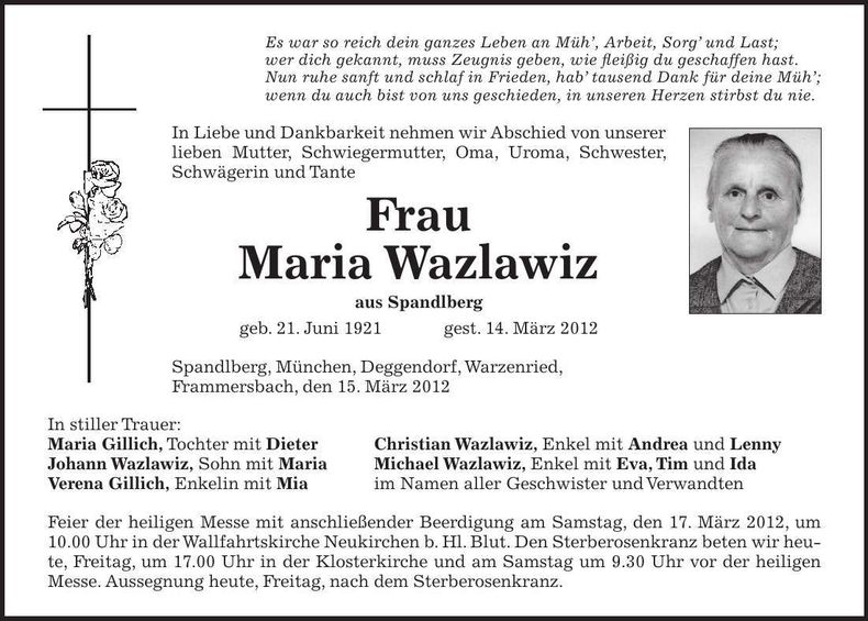 Traueranzeige  