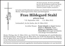 Traueranzeige  