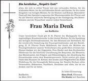 Traueranzeige  