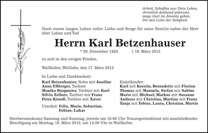 Traueranzeige  