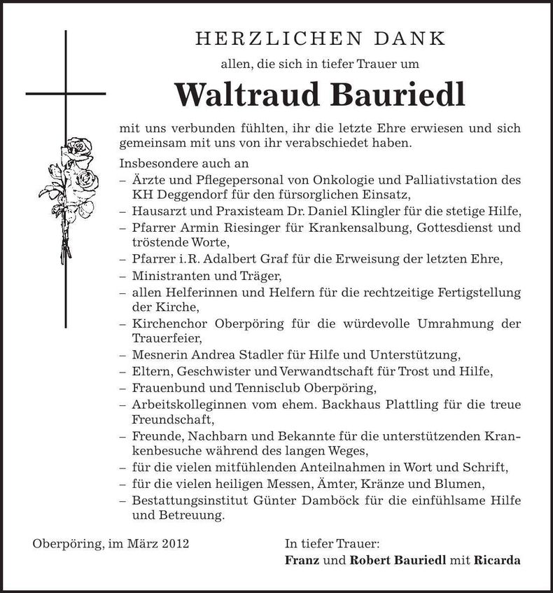 Traueranzeige  