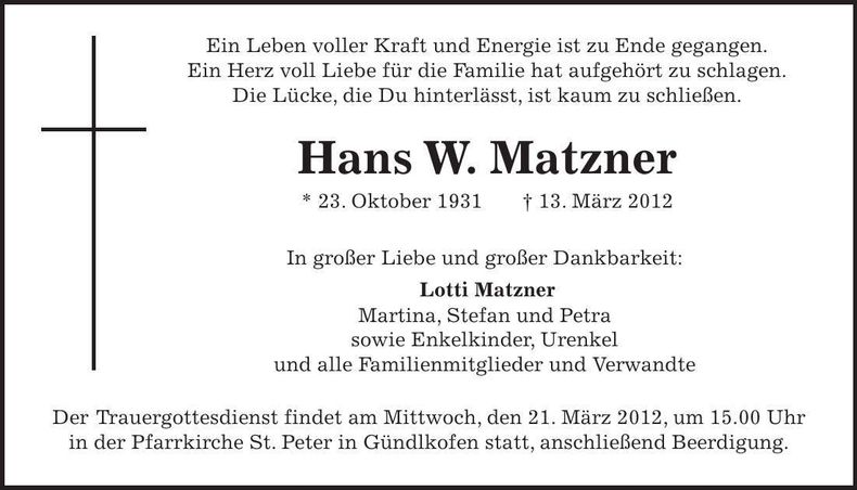 Traueranzeige  