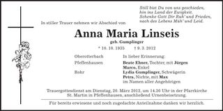 Traueranzeige  