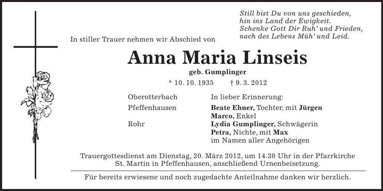 Traueranzeige  