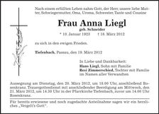 Traueranzeige  