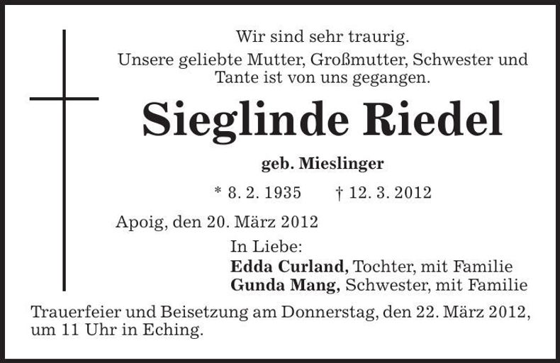 Traueranzeige  
