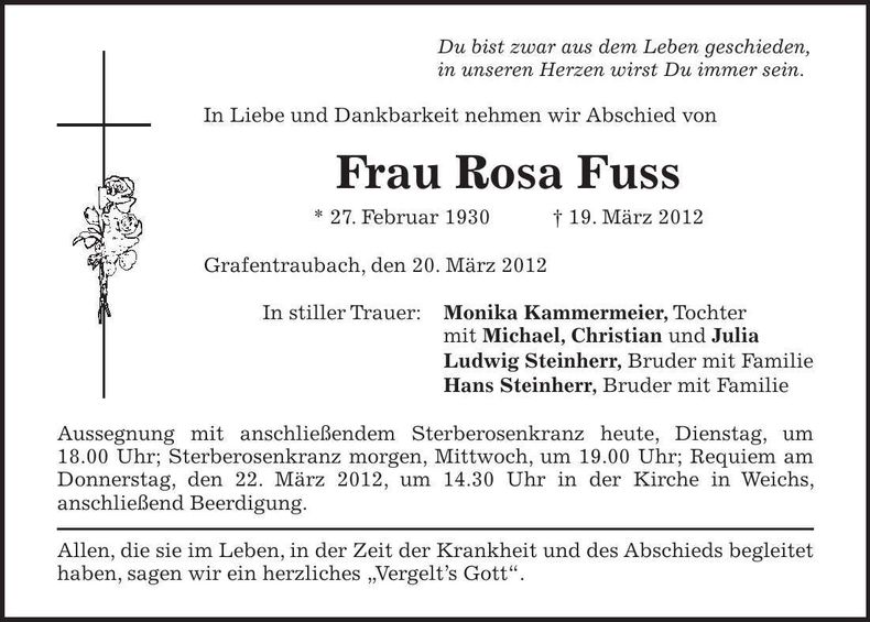 Traueranzeige  
