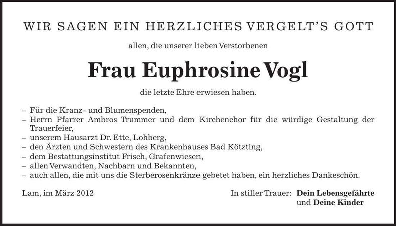 Traueranzeige  