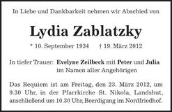 Traueranzeige  