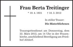 Traueranzeige  