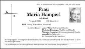 Traueranzeige  