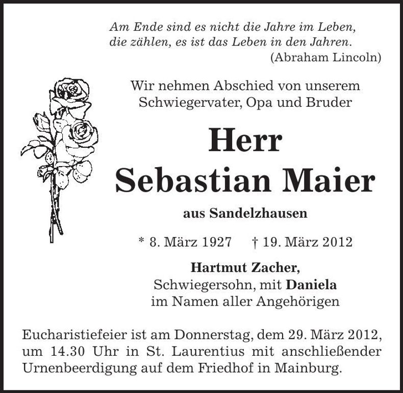Traueranzeige  