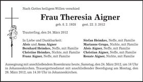 Traueranzeige  