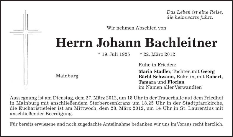 Traueranzeige  